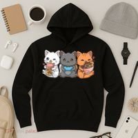 Anime Boba Tea Bubble Tea Gaming Gamer Ramen Cat Hoodie thumb 3