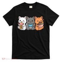 Anime Boba Tea Bubble Tea Gaming Gamer Ramen Cat T-Shirt thumb 0