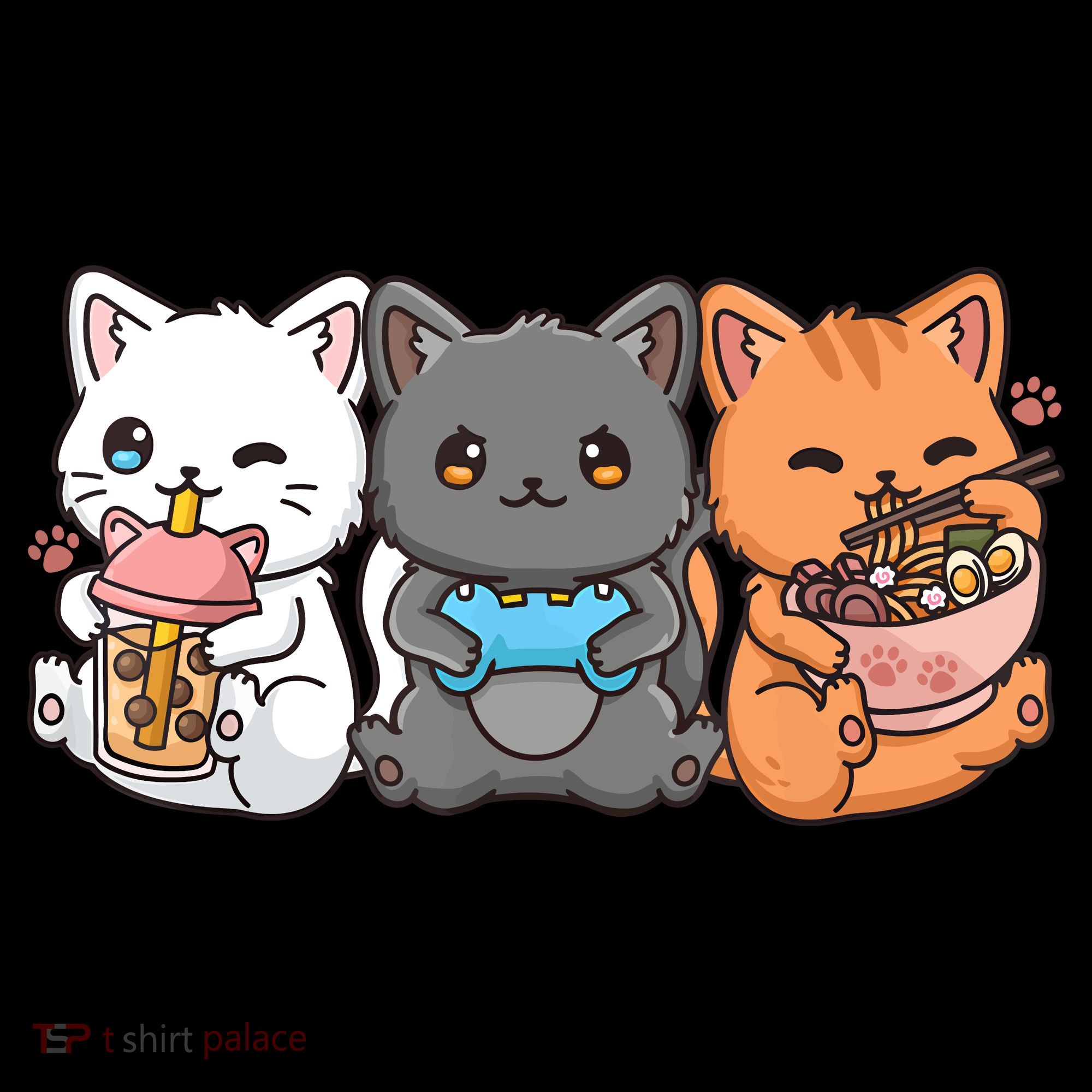 Anime Boba Tea Bubble Tea Gaming Gamer Ramen Cat Women's Hoodie