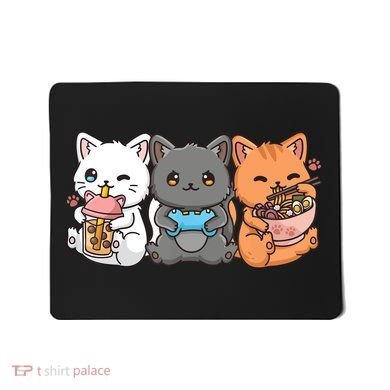 Anime Boba Tea Bubble Tea Gaming Gamer Ramen Cat Mousepad