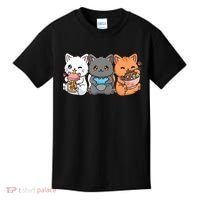 Anime Boba Tea Bubble Tea Gaming Gamer Ramen Cat Kids T-Shirt thumb 0