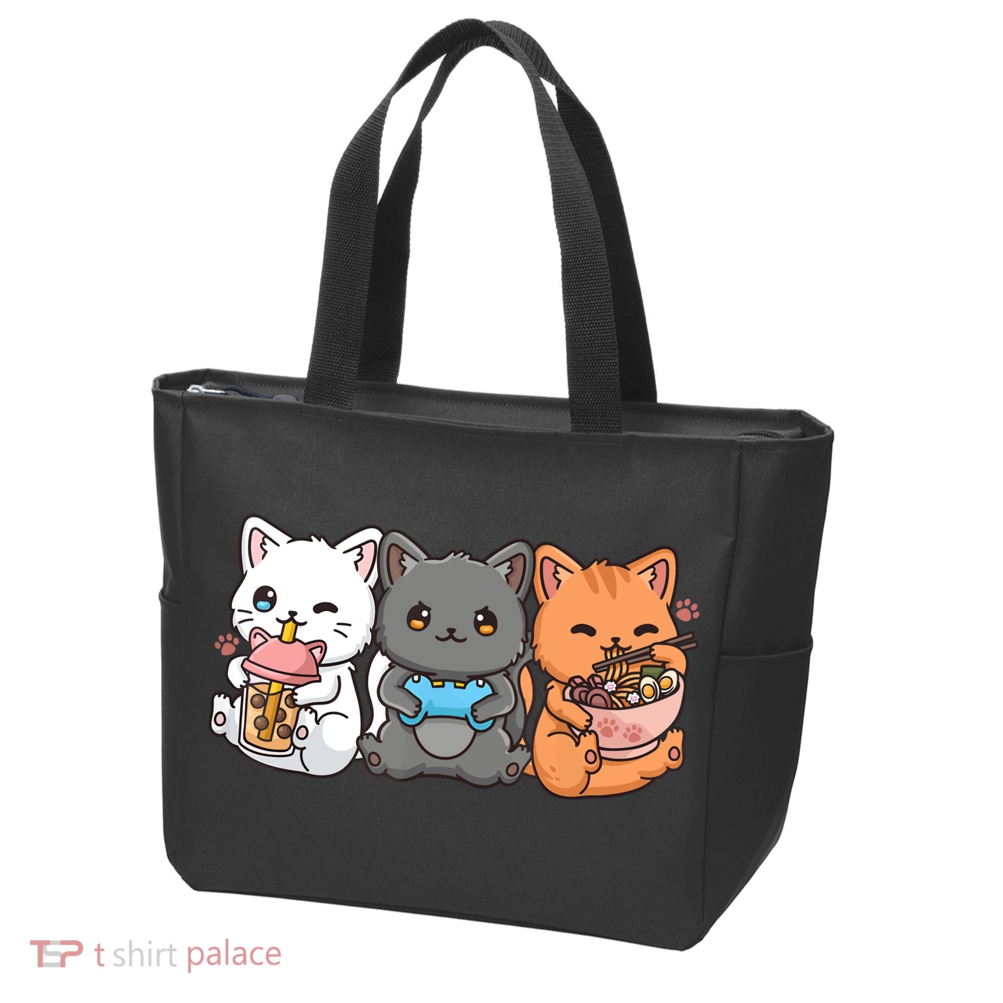 Anime Boba Tea Bubble Tea Gaming Gamer Ramen Cat Tote Bag