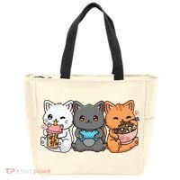 Anime Boba Tea Bubble Tea Gaming Gamer Ramen Cat Tote Bag thumb 0