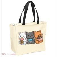 Anime Boba Tea Bubble Tea Gaming Gamer Ramen Cat Tote Bag thumb 2