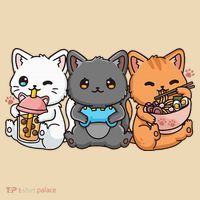 Anime Boba Tea Bubble Tea Gaming Gamer Ramen Cat Tote Bag thumb 4