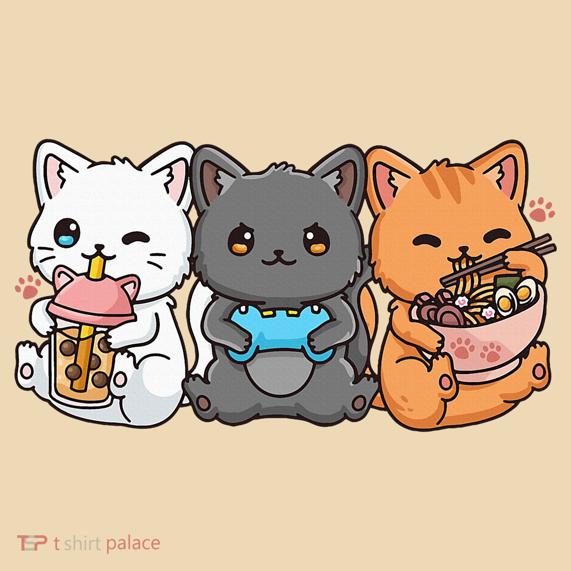 Anime Boba Tea Bubble Tea Gaming Gamer Ramen Cat Tote Bag