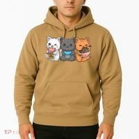 Anime Boba Tea Bubble Tea Gaming Gamer Ramen Cat Hoodie thumb 2