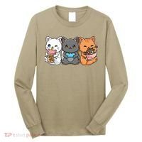 Anime Boba Tea Bubble Tea Gaming Gamer Ramen Cat Long Sleeve Shirt thumb 0