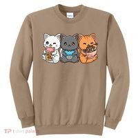 Anime Boba Tea Bubble Tea Gaming Gamer Ramen Cat Sweatshirt thumb 0