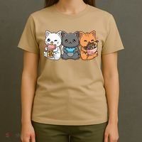 Anime Boba Tea Bubble Tea Gaming Gamer Ramen Cat T-Shirt thumb 4