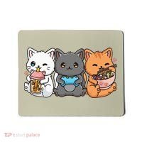 Anime Boba Tea Bubble Tea Gaming Gamer Ramen Cat Mousepad thumb 0