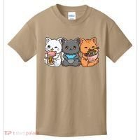 Anime Boba Tea Bubble Tea Gaming Gamer Ramen Cat Kids T-Shirt thumb 0
