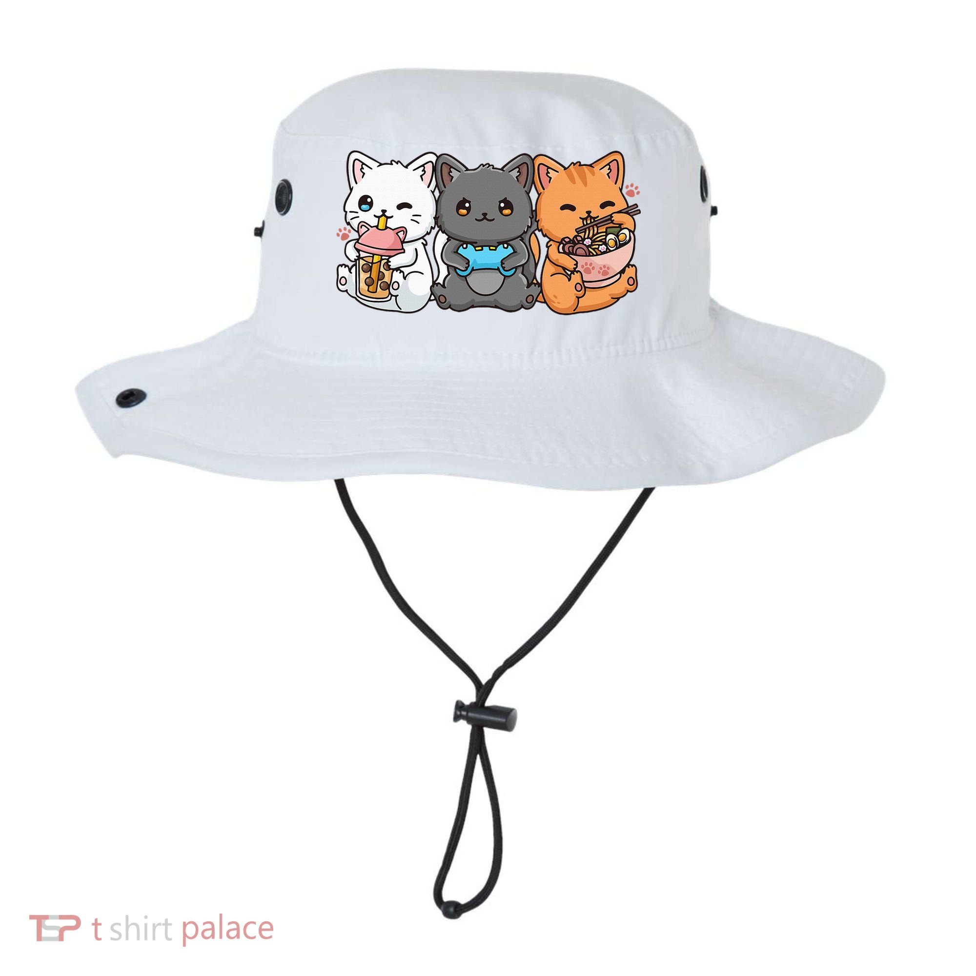 Anime Boba Tea Bubble Tea Gaming Gamer Ramen Cat Bucket Hat