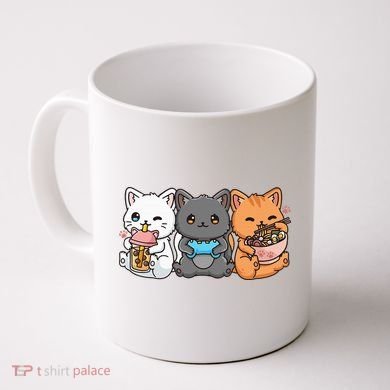Anime Boba Tea Bubble Tea Gaming Gamer Ramen Cat Coffee Mug