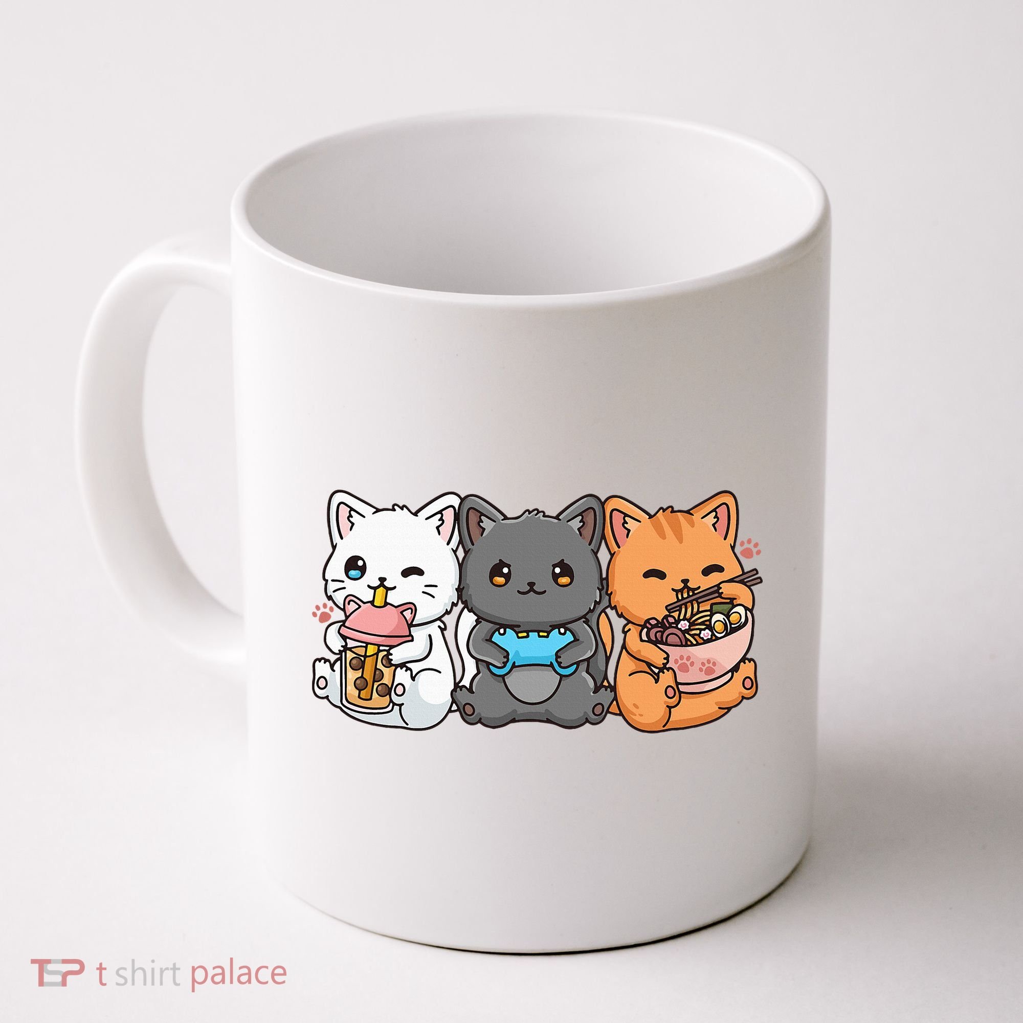 Anime Boba Tea Bubble Tea Gaming Gamer Ramen Cat Coffee Mug