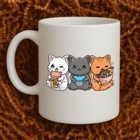 Anime Boba Tea Bubble Tea Gaming Gamer Ramen Cat Coffee Mug thumb 2