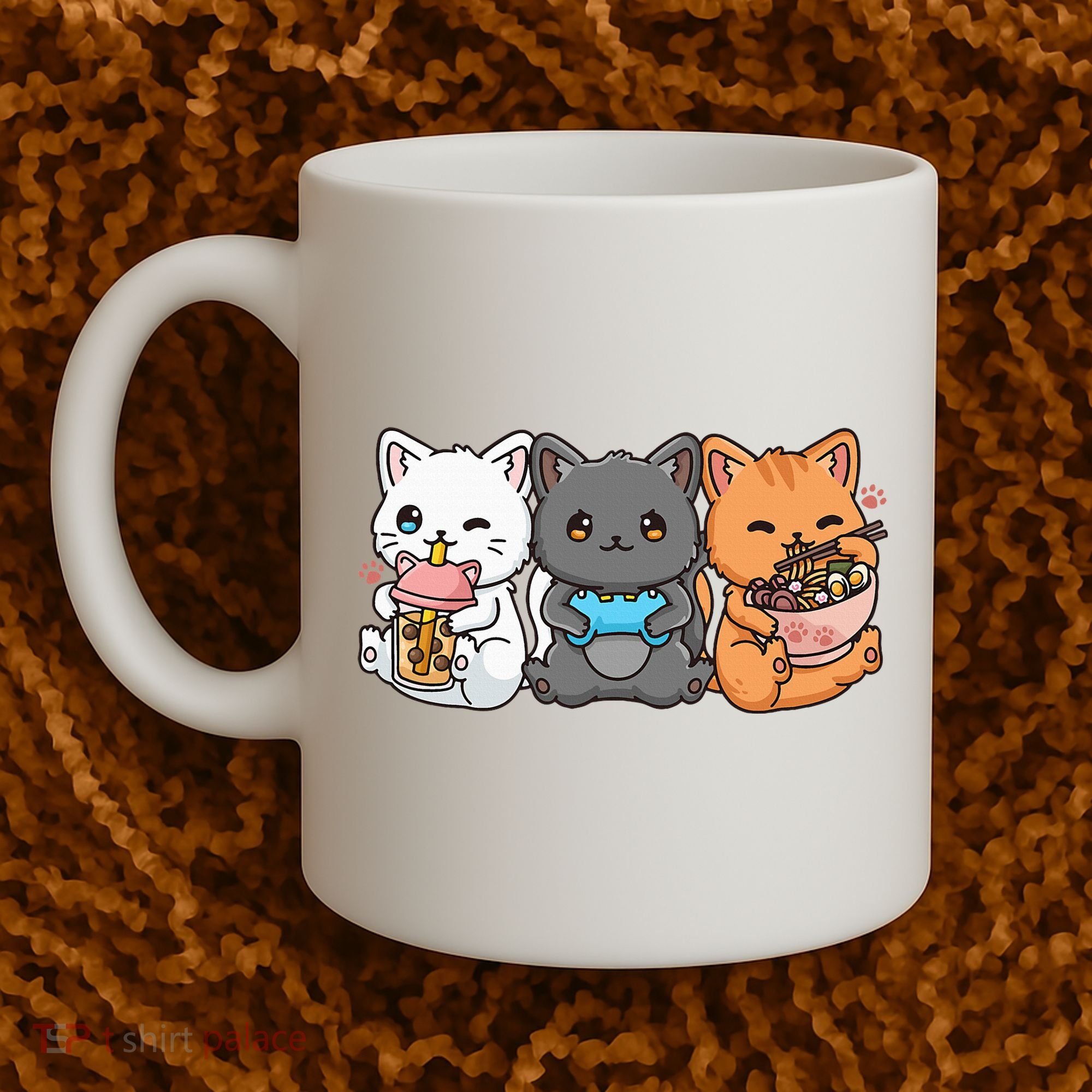 Anime Boba Tea Bubble Tea Gaming Gamer Ramen Cat Coffee Mug