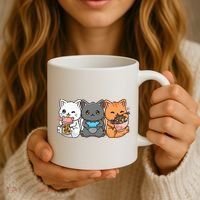 Anime Boba Tea Bubble Tea Gaming Gamer Ramen Cat Coffee Mug thumb 3