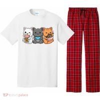Anime Boba Tea Bubble Tea Gaming Gamer Ramen Cat Pajama Set thumb 0