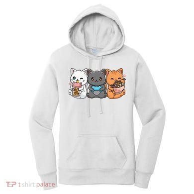Anime Boba Tea Bubble Tea Gaming Gamer Ramen Cat Women's Hoodie