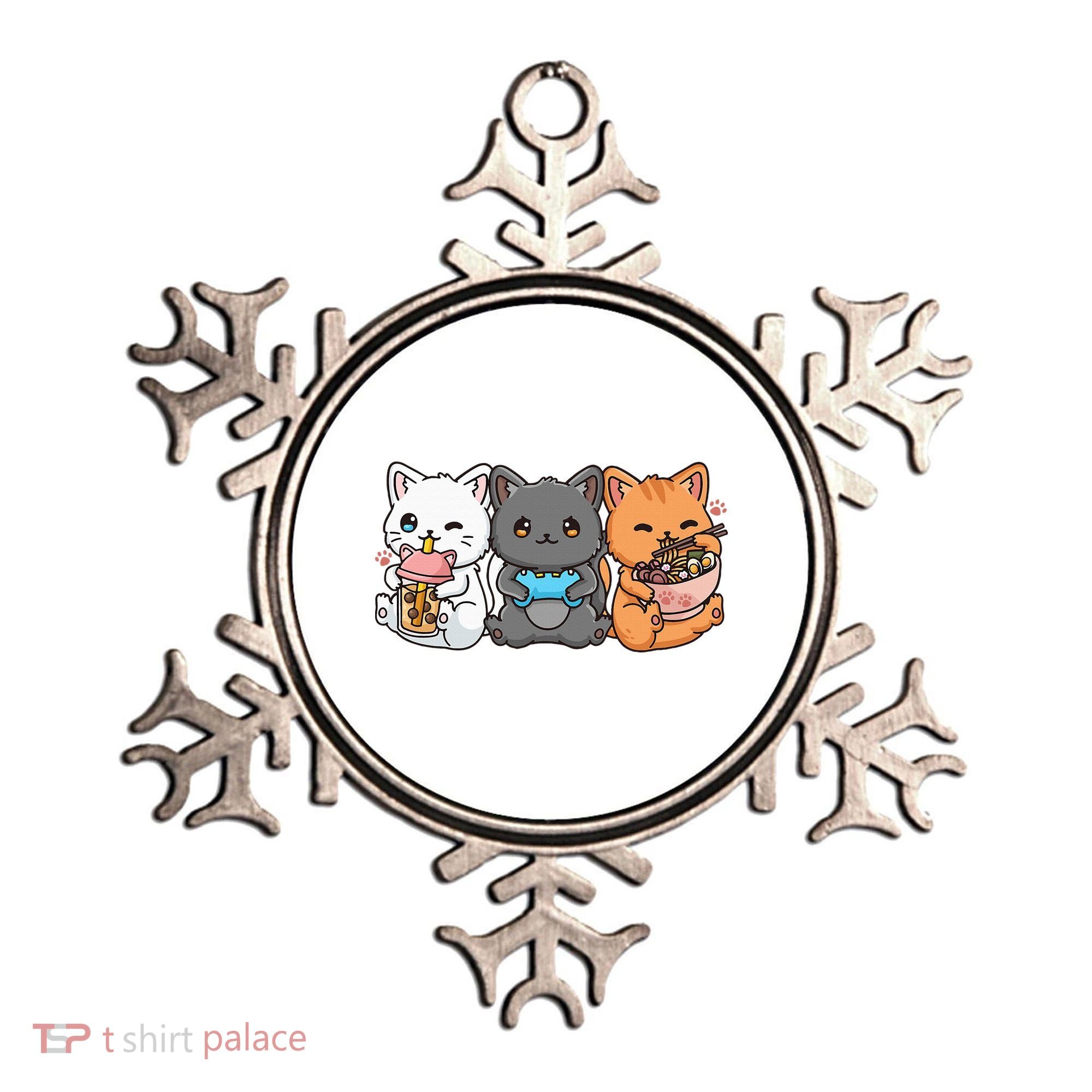 Anime Boba Tea Bubble Tea Gaming Gamer Ramen Cat Ornament