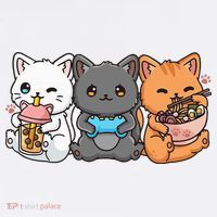 Anime Boba Tea Bubble Tea Gaming Gamer Ramen Cat Women's Tank Top thumb 5