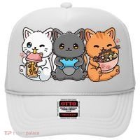 Anime Boba Tea Bubble Tea Gaming Gamer Ramen Cat Hat thumb 0