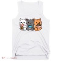 Anime Boba Tea Bubble Tea Gaming Gamer Ramen Cat Tank Top thumb 0