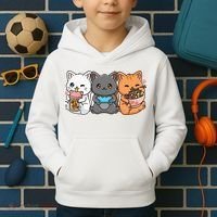 Anime Boba Tea Bubble Tea Gaming Gamer Ramen Cat Kids Hoodie thumb 2