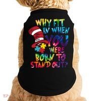 Autism Born To Stand Out Doggie Tank thumb 0