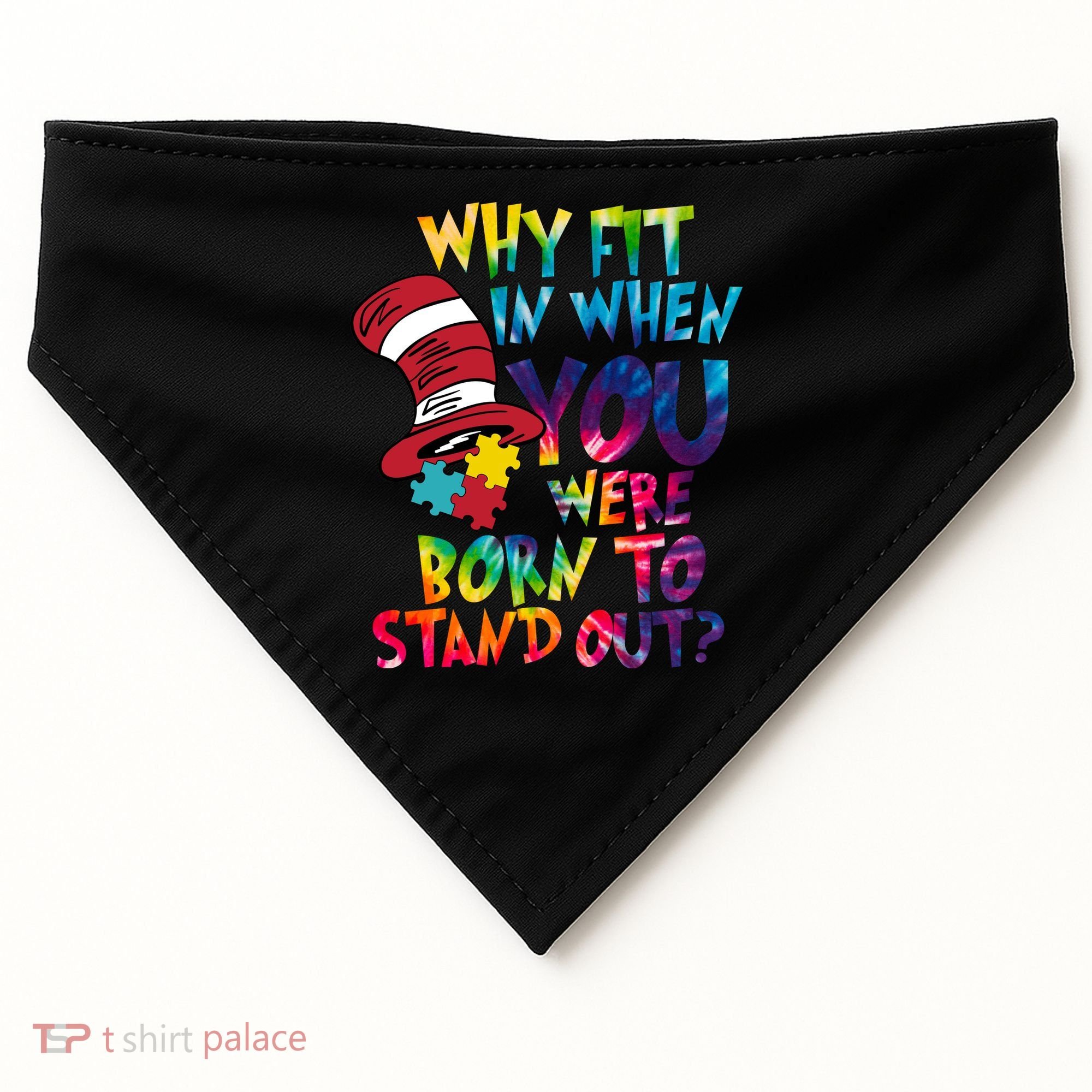 Autism Born To Stand Out USA-Made Doggie Bandana