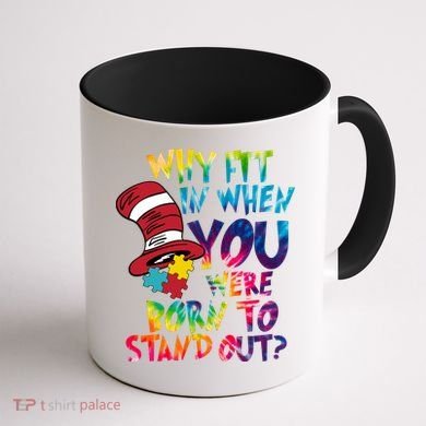 Autism Born To Stand Out Coffee Mug back