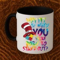 Autism Born To Stand Out Coffee Mug thumb 2