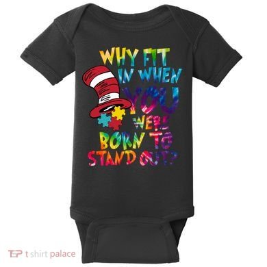 Autism Born To Stand Out Baby Bodysuit