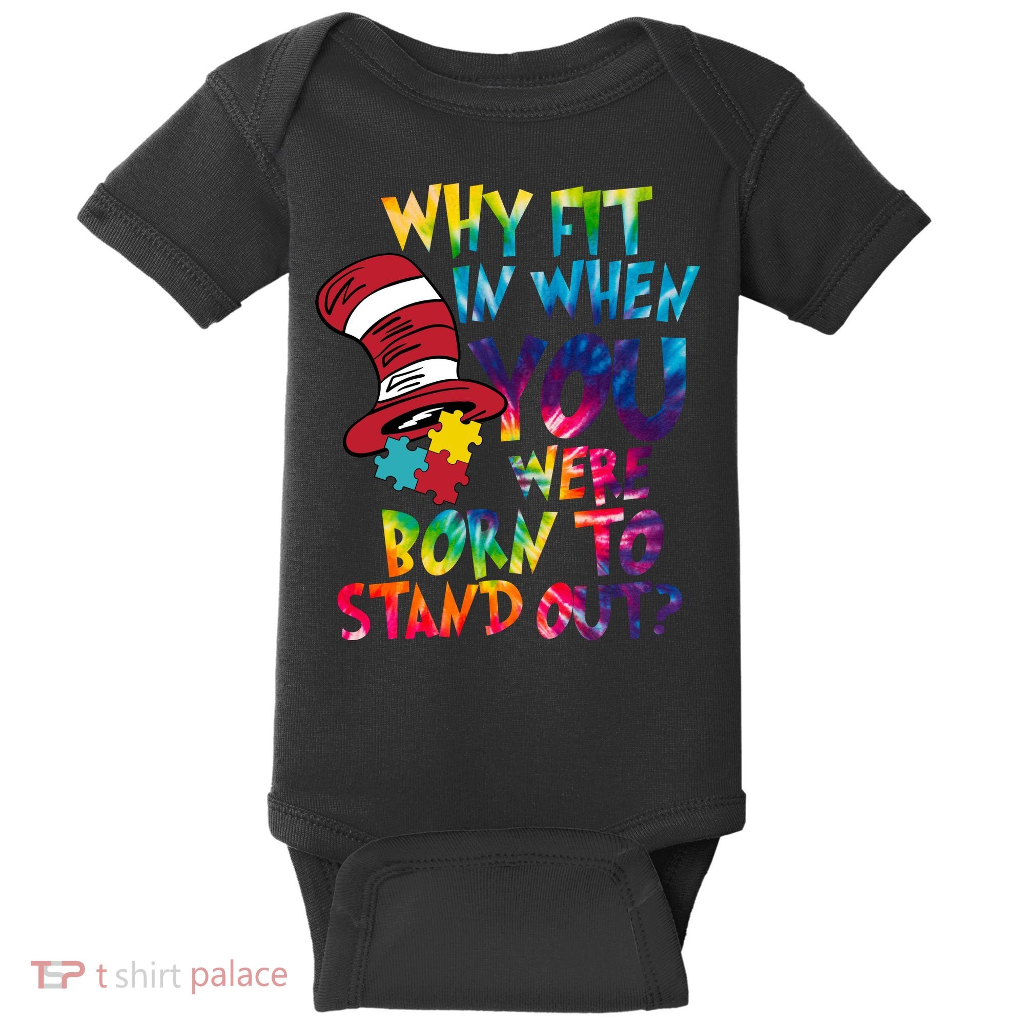 Autism Born To Stand Out Baby Bodysuit