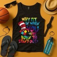 Autism Born To Stand Out Tank Top thumb 4
