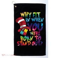 Autism Born To Stand Out Golf Towel thumb 0