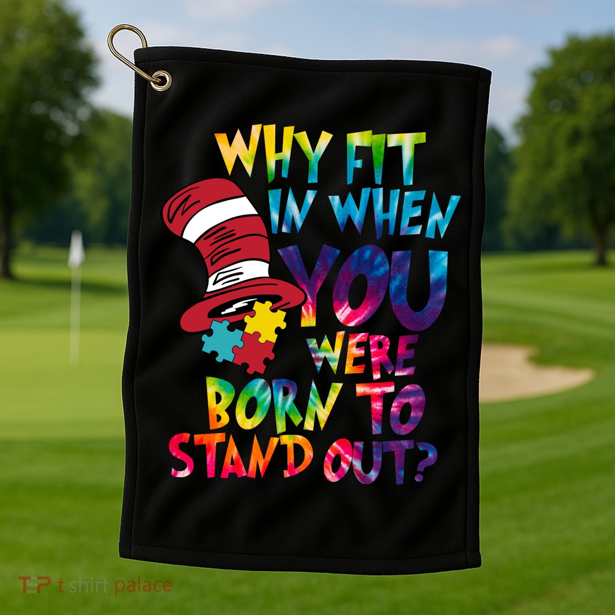 Autism Born To Stand Out Golf Towel