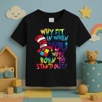 Autism Born To Stand Out Toddler T-Shirt thumb 3