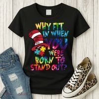 Autism Born To Stand Out Women's T-Shirt thumb 3