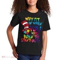 Autism Born To Stand Out Kids T-Shirt thumb 2