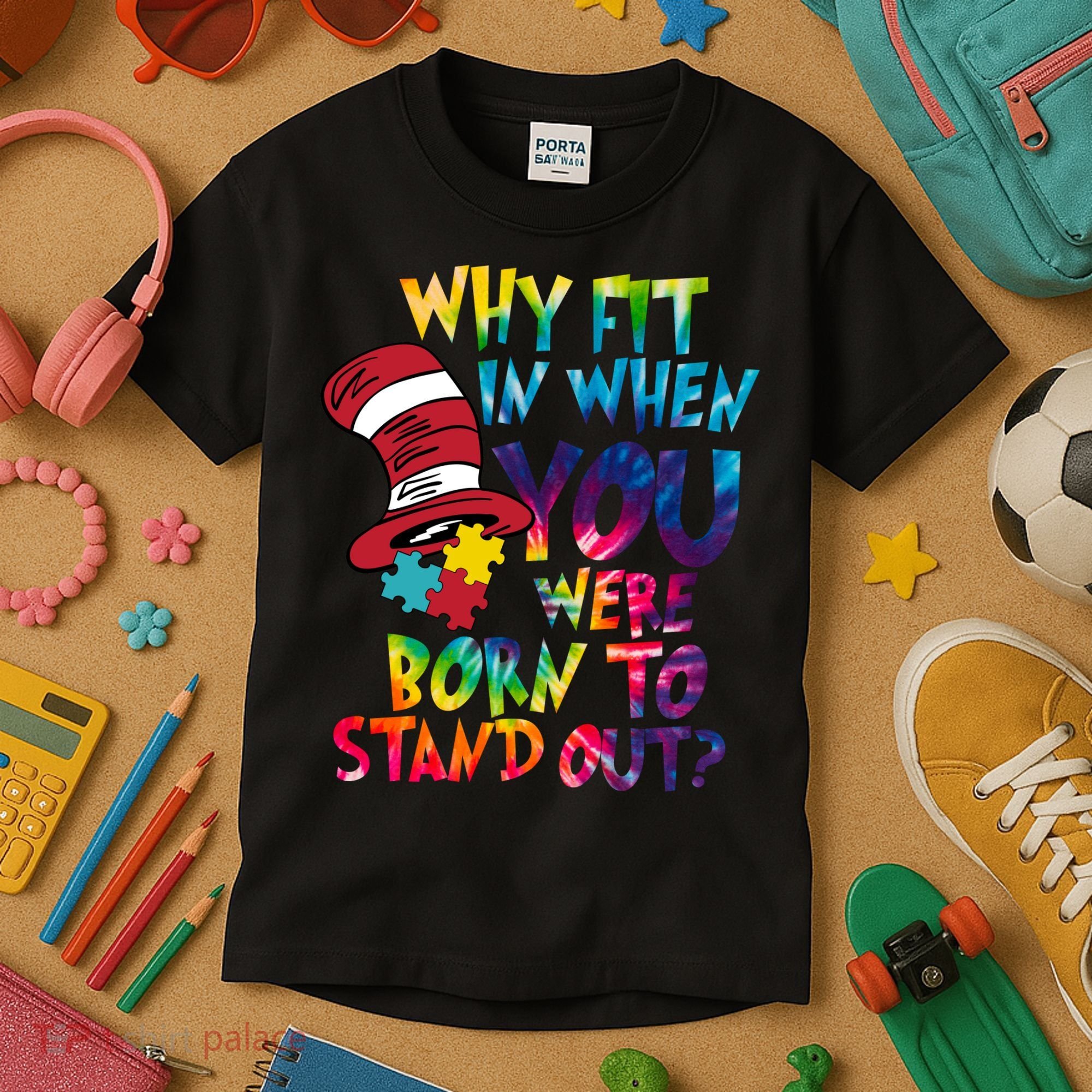 Autism Born To Stand Out Kids T-Shirt