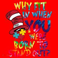 Autism Born To Stand Out Santa Hat thumb 1