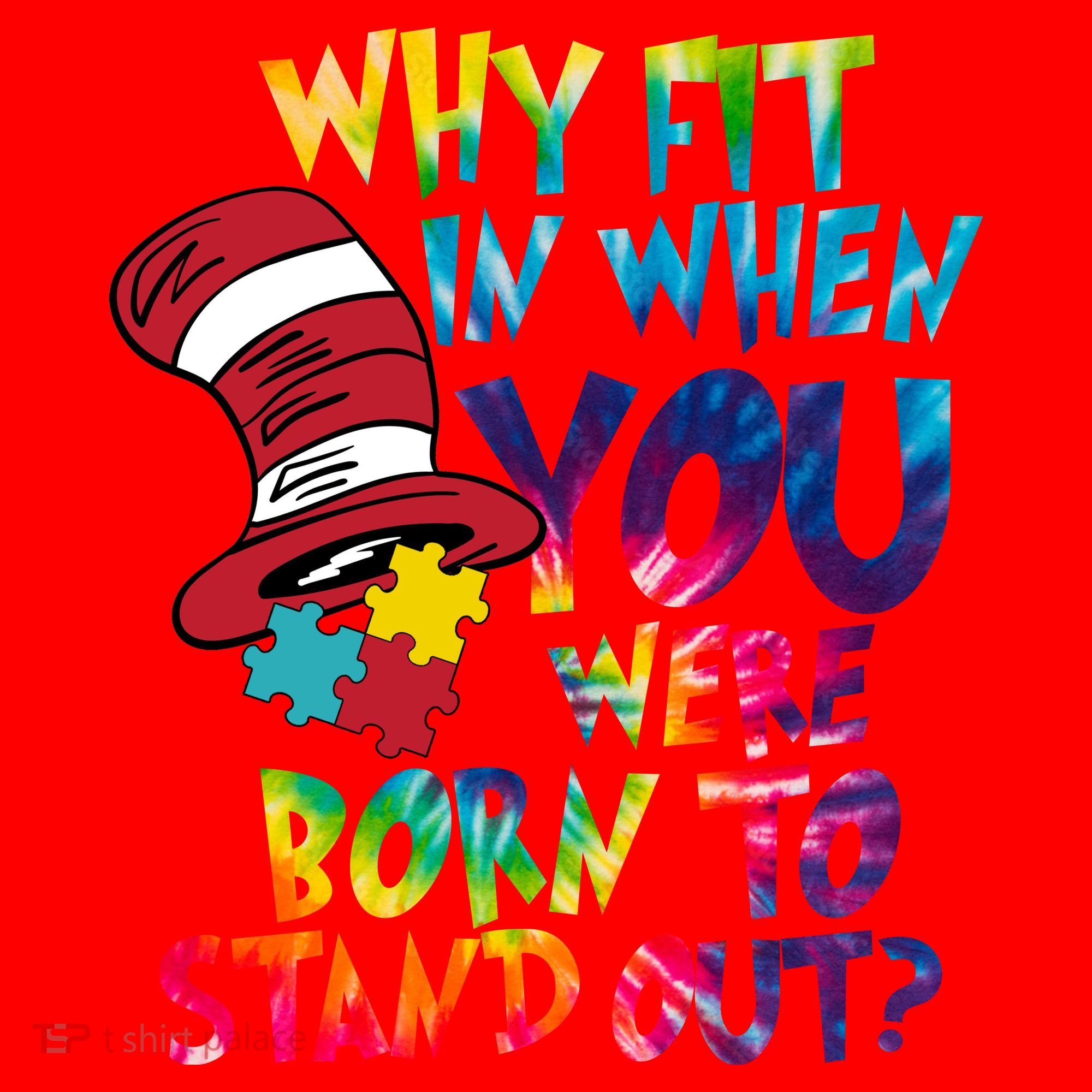 Autism Born To Stand Out Santa Hat