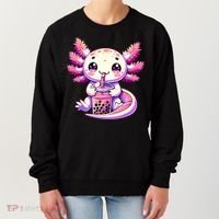 Axolotl Boba Tea Bubble Tea Anime Cute Kawaii Axolotl Women's Sweatshirt thumb 0