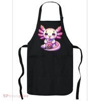 Axolotl Boba Tea Bubble Tea Anime Cute Kawaii Axolotl Apron thumb 0