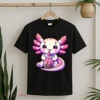 Axolotl Boba Tea Bubble Tea Anime Cute Kawaii Axolotl T-Shirt thumb 2