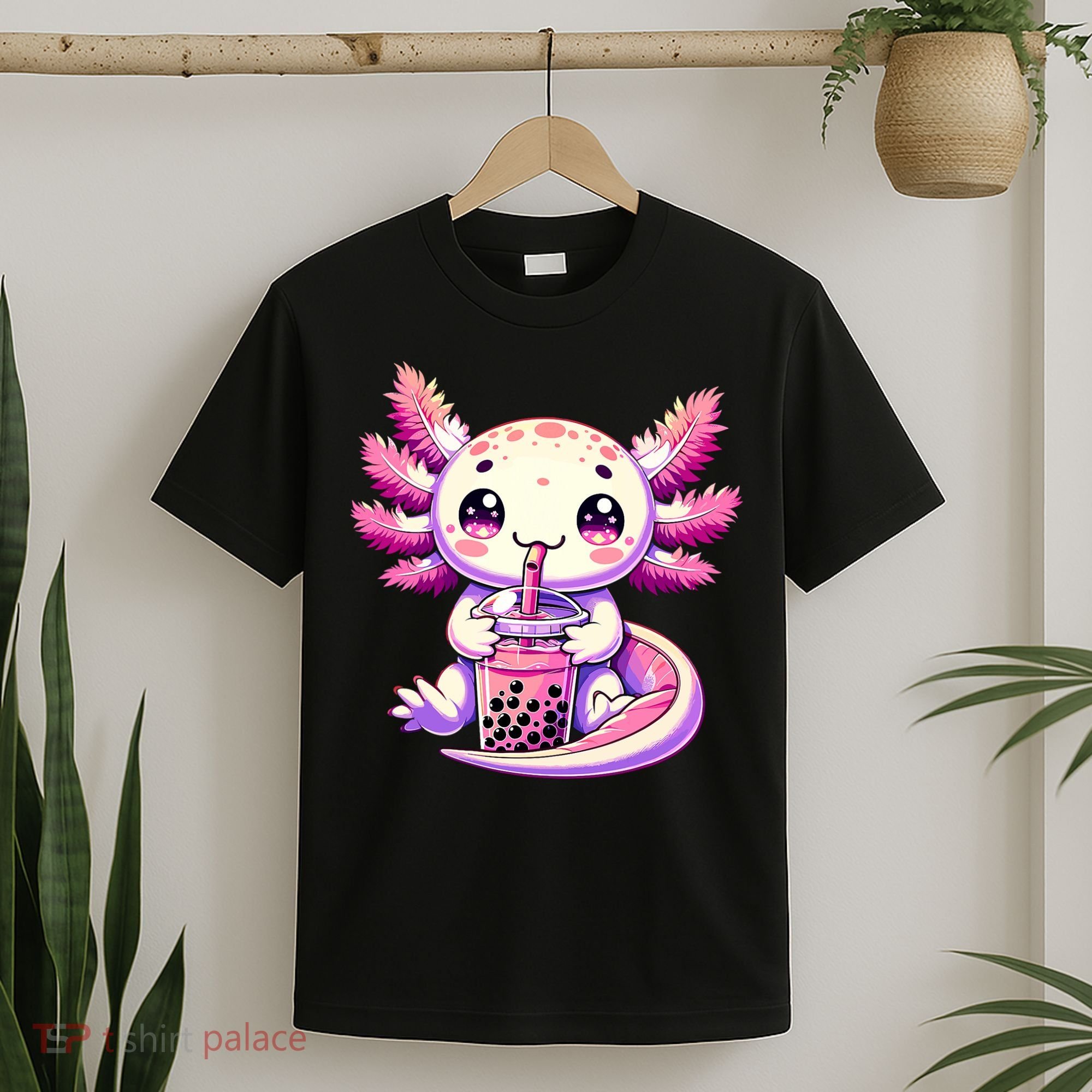 Axolotl Boba Tea Bubble Tea Anime Cute Kawaii Axolotl T-Shirt