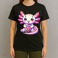 Axolotl Boba Tea Bubble Tea Anime Cute Kawaii Axolotl T-Shirt thumb 4