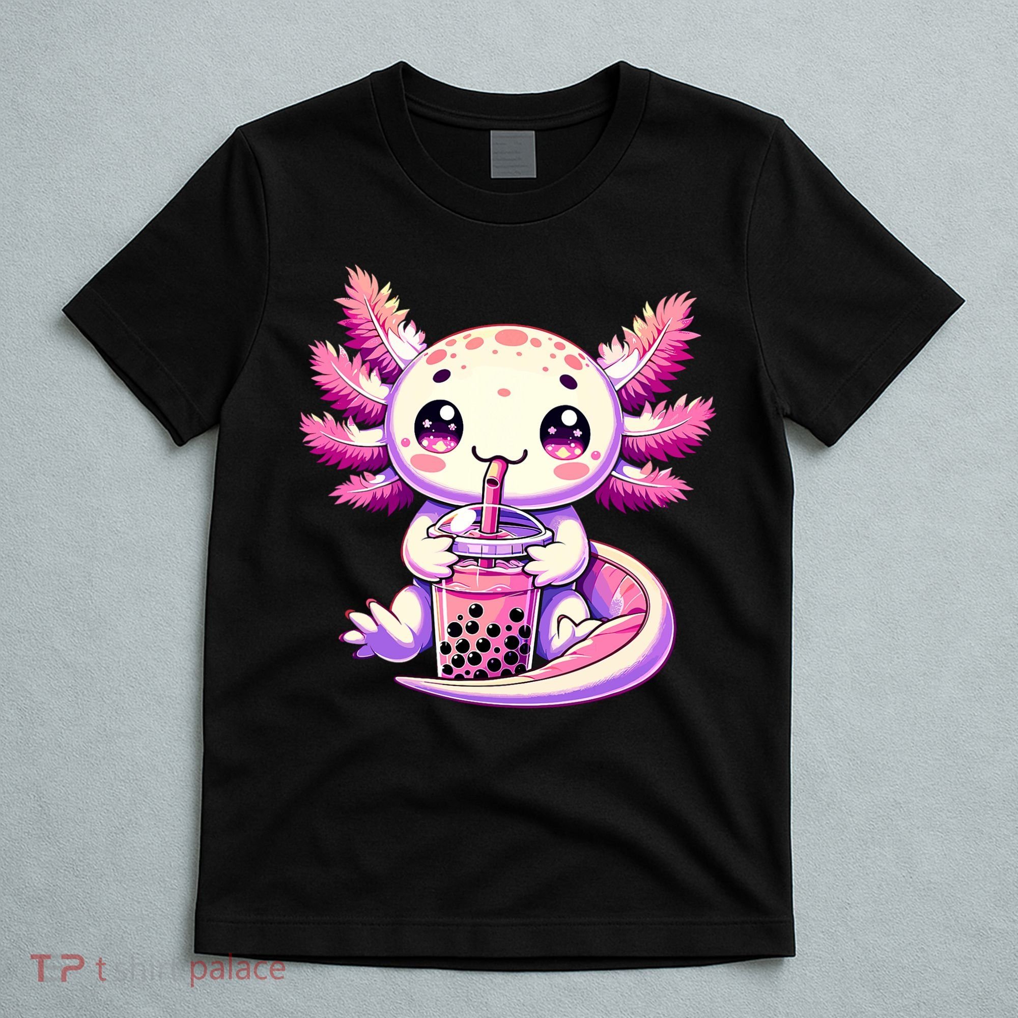 Axolotl Boba Tea Bubble Tea Anime Cute Kawaii Axolotl T-Shirt